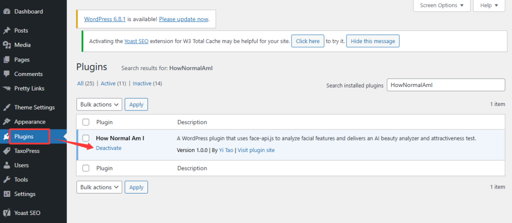 How Normal Am I Plugin Setup