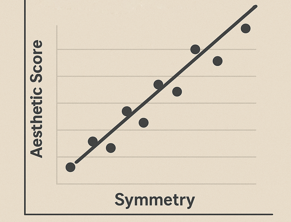 Symmetry and Aesthetic Score